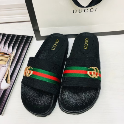 LEATHER SANDAL WITH DOUBLE G