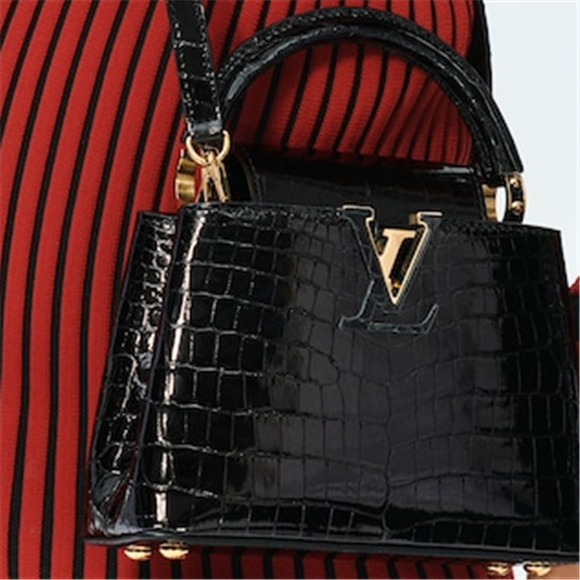 CROCODILIAN LEATHER-CAPUCINES