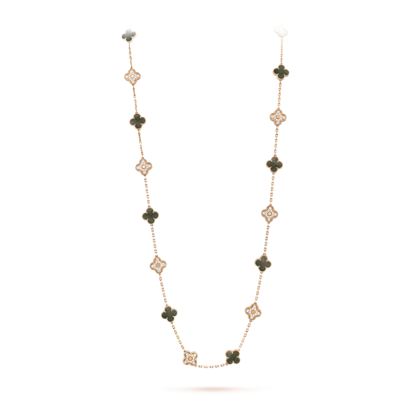 Vintage Alhambra long necklace, 20 motifs