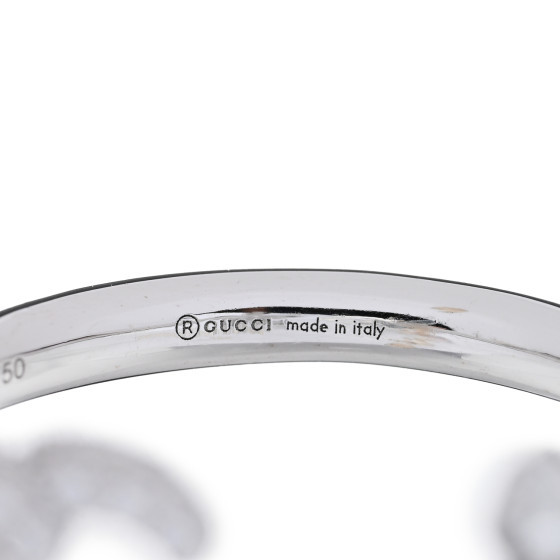 18K White Gold Diamond Flora Open Ring