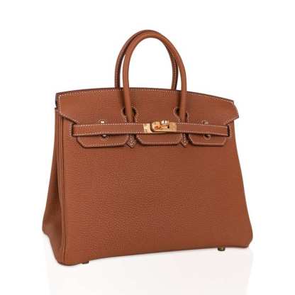 Birkin 25 Bag Gold Togo Leather Gold Hardware