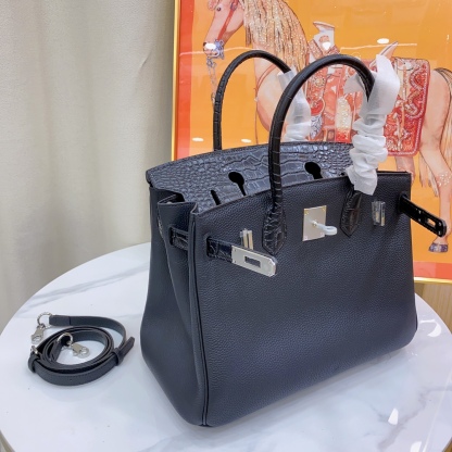 Herthtmes Togo Matte Alligator Birkin Touch 25/30 Gold