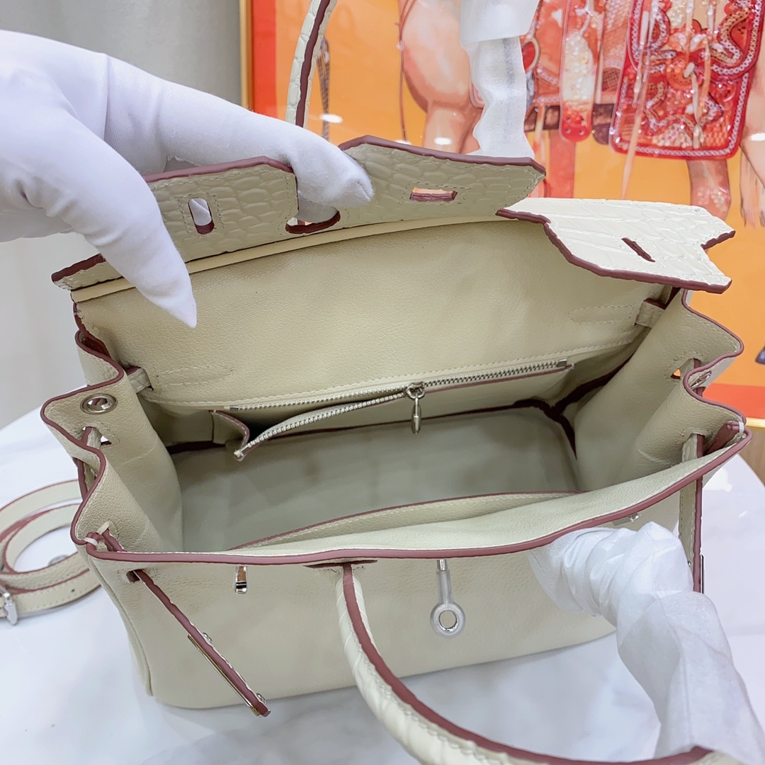 [Copy]Herthtmes Togo Matte Alligator Birkin Touch 25/30 Gold