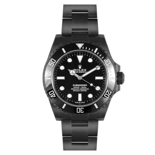 Submariner 124060 Black Dial Black PVD Oyster Bracelet Watch