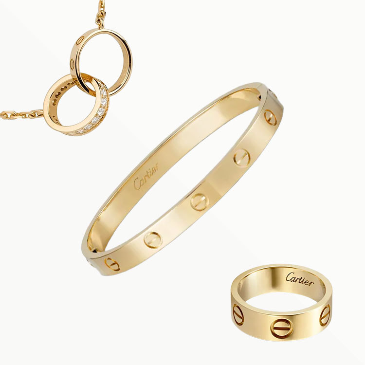 3‑Piece Set Yellow Gold Jewelry & Diamonds