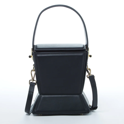 Leather Bucket Bag Black