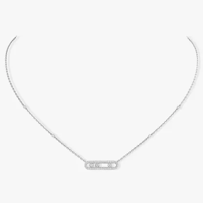 Baby Move Pavé White Gold Diamond Necklace