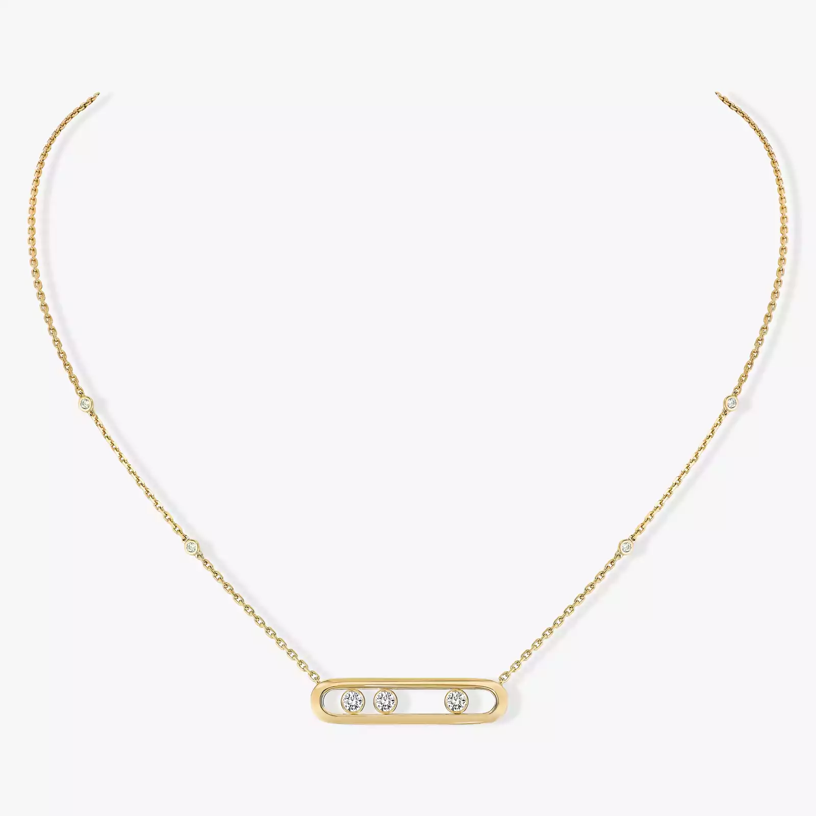 Move Yellow Gold Diamond Necklace