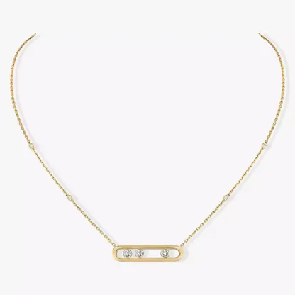 Move Yellow Gold Diamond Necklace