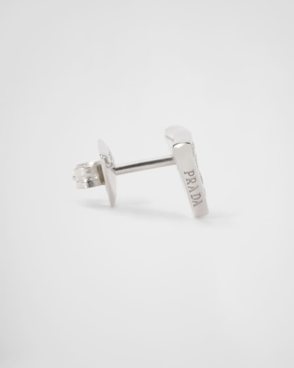 Eternal Gold single earring in white gold with diamonds