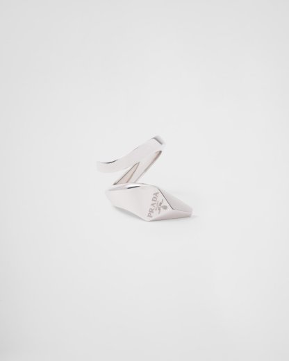 Eternal Gold toi et moi snake ring in white gold