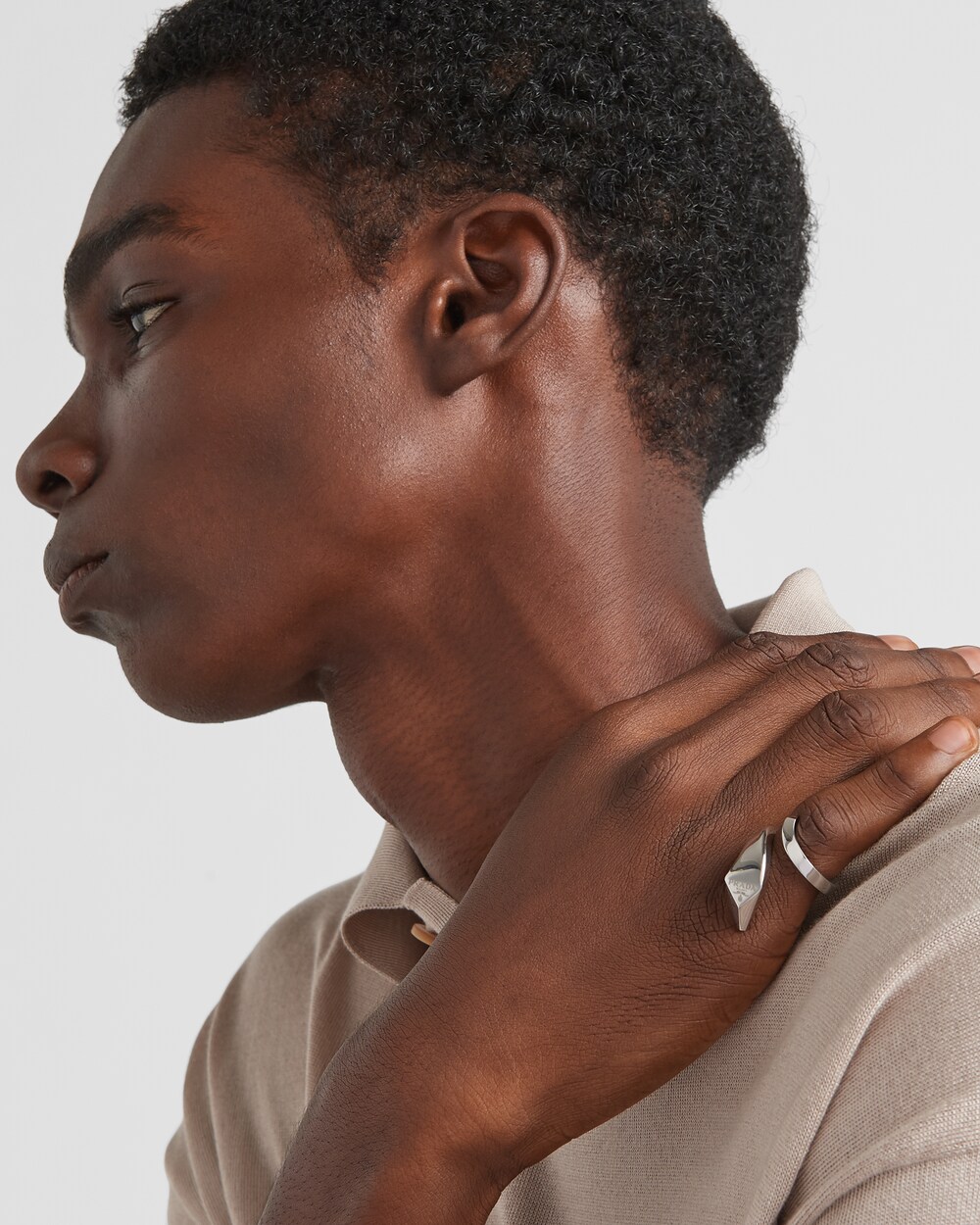 Eternal Gold toi et moi snake ring in white gold