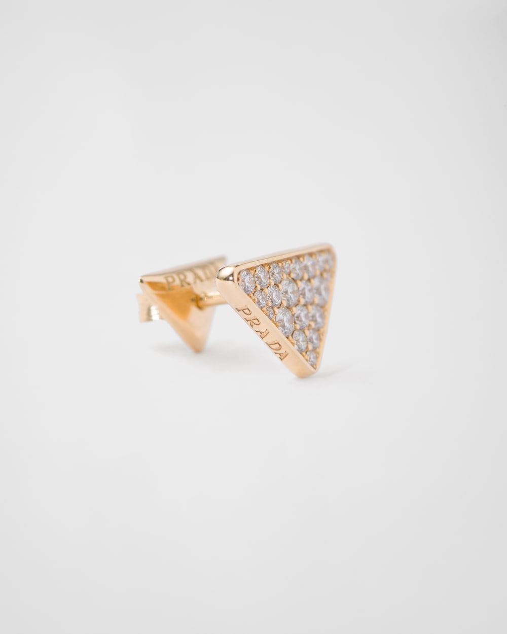 Eternal Gold single earring in yellow gold with diamonds