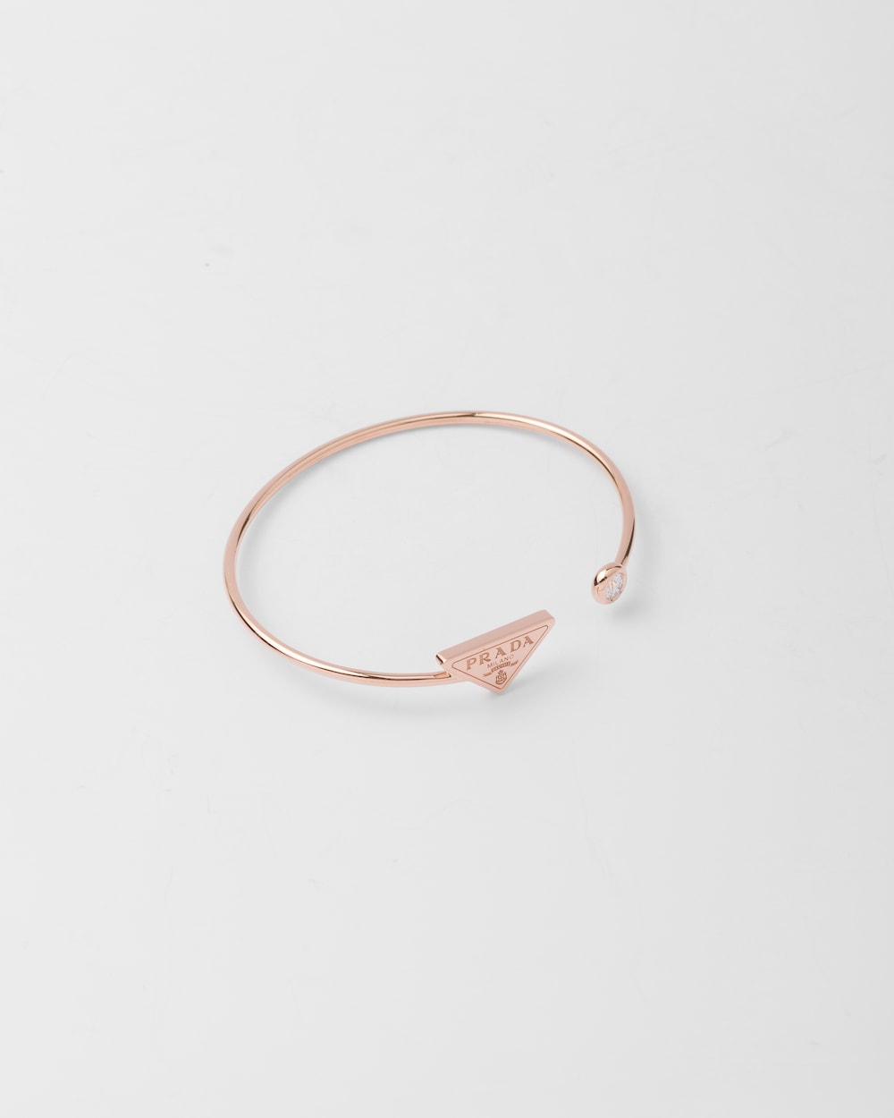 Eternal Gold bangle bracelet in pink gold with diamond