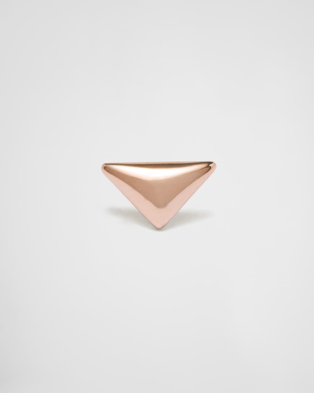 Eternal Gold nano triangle mono earring in pink gold