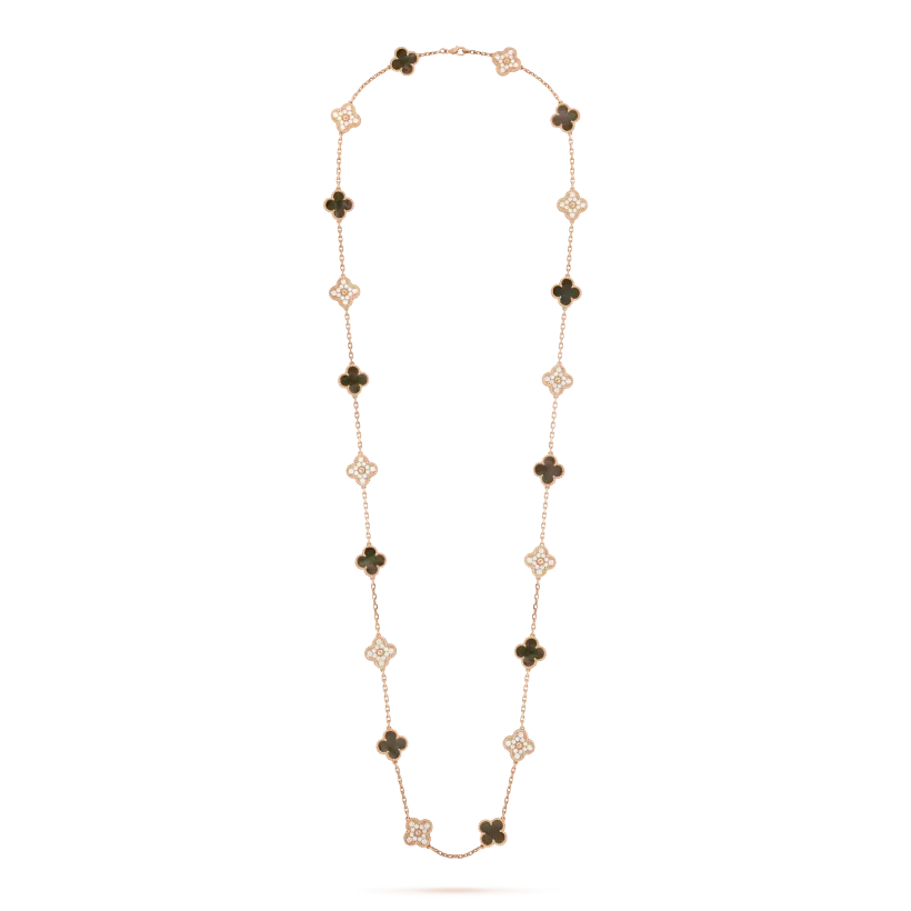 Vintage Alhambra long necklace, 20 motifs