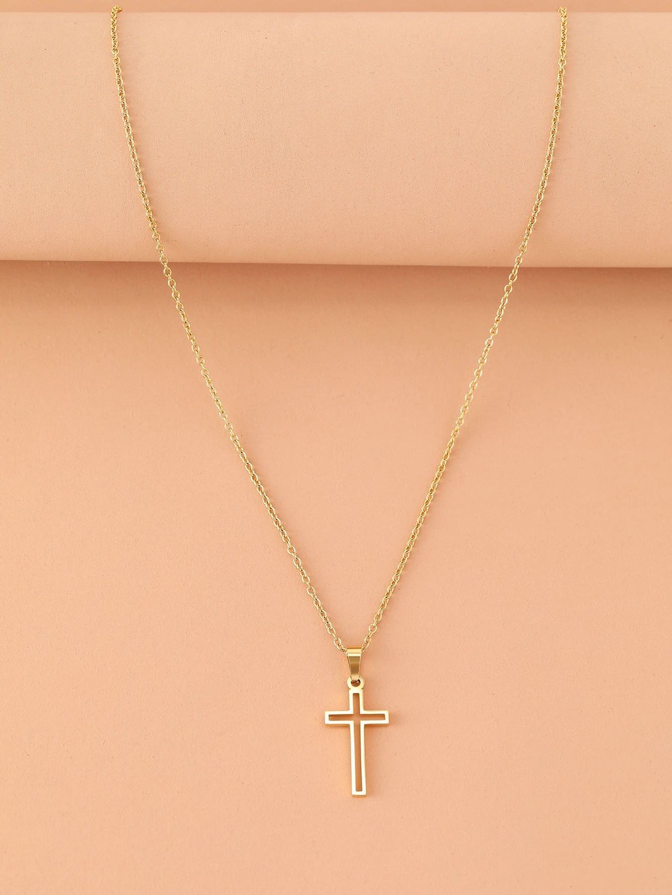 Stainless Steel Necklace For Women Lover's Chain Cross Necklace Small Cross Jewelry