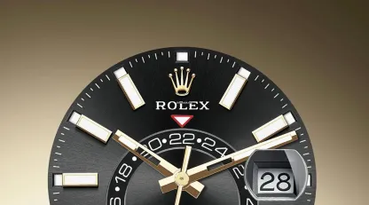 Sky-Dweller Gold 42 mm Black Index Dial Oyster Bracelet