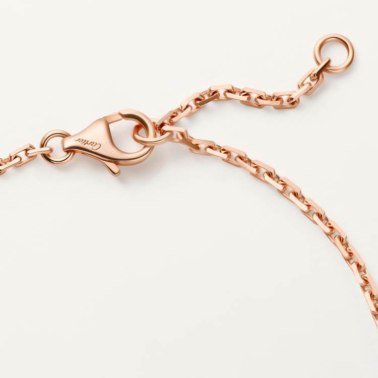 LOVE bracelet, half-paved with diamonds 18K rose gold