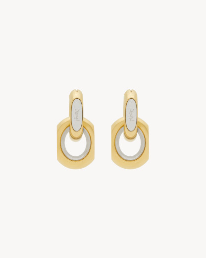 CASSANDRE duo link earrings in metal