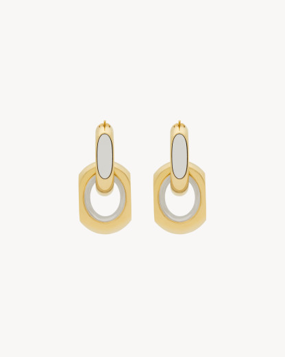 CASSANDRE duo link earrings in metal