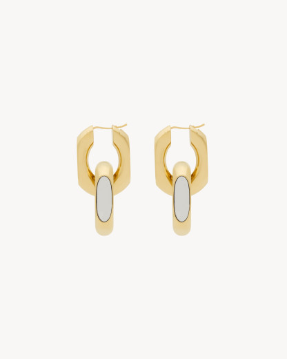 CASSANDRE duo link earrings in metal