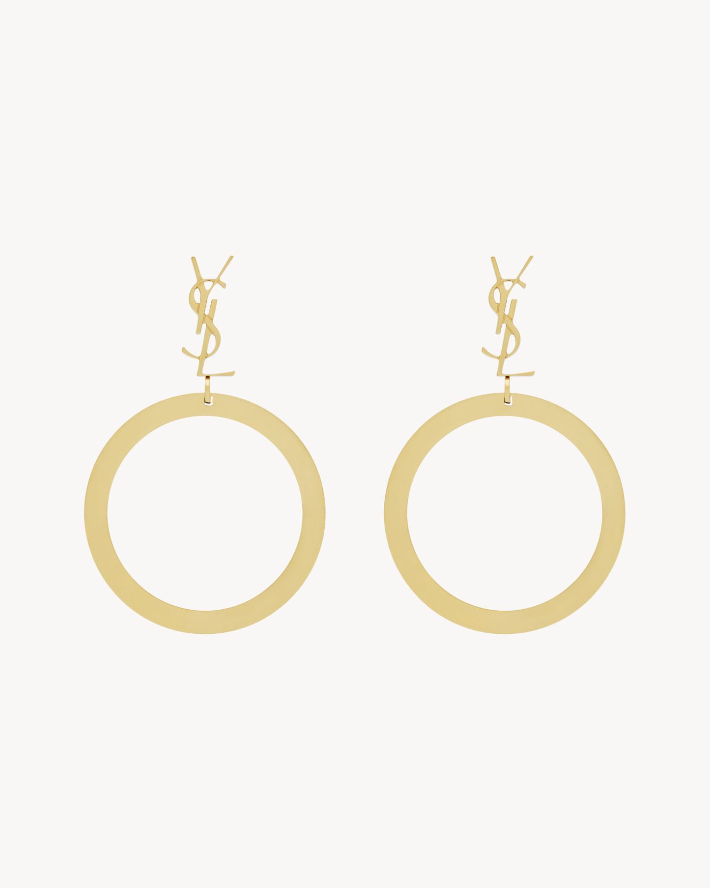 CASSANDRE pendant hoop earrings in metal