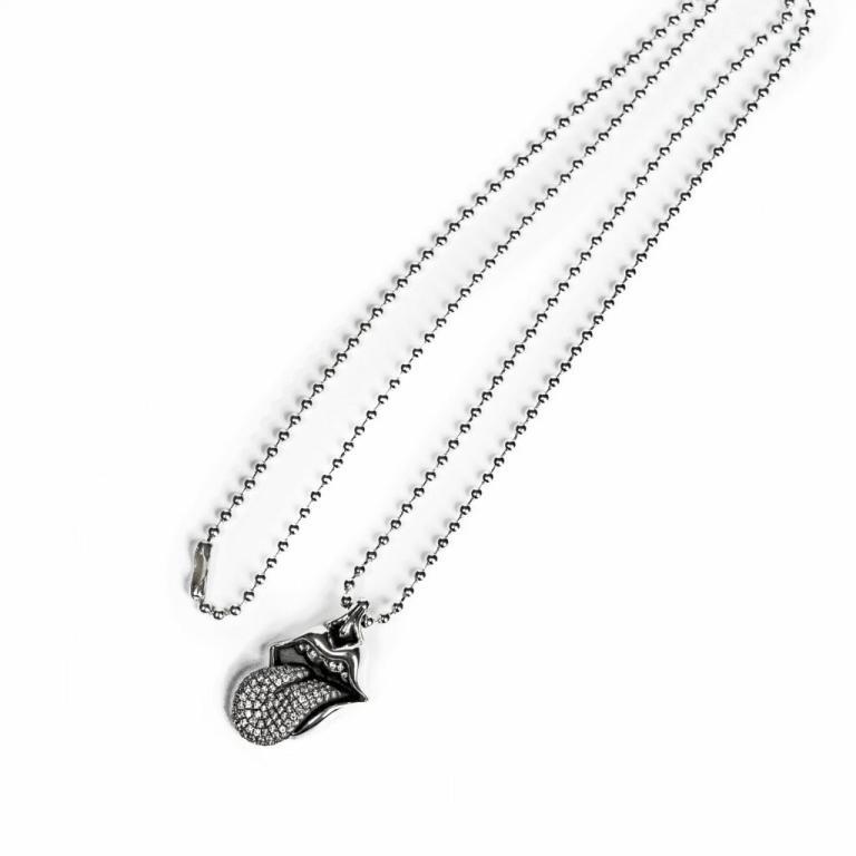 ROLLING STONES TONGUE & LIP PENDANT WITH DIAMOND