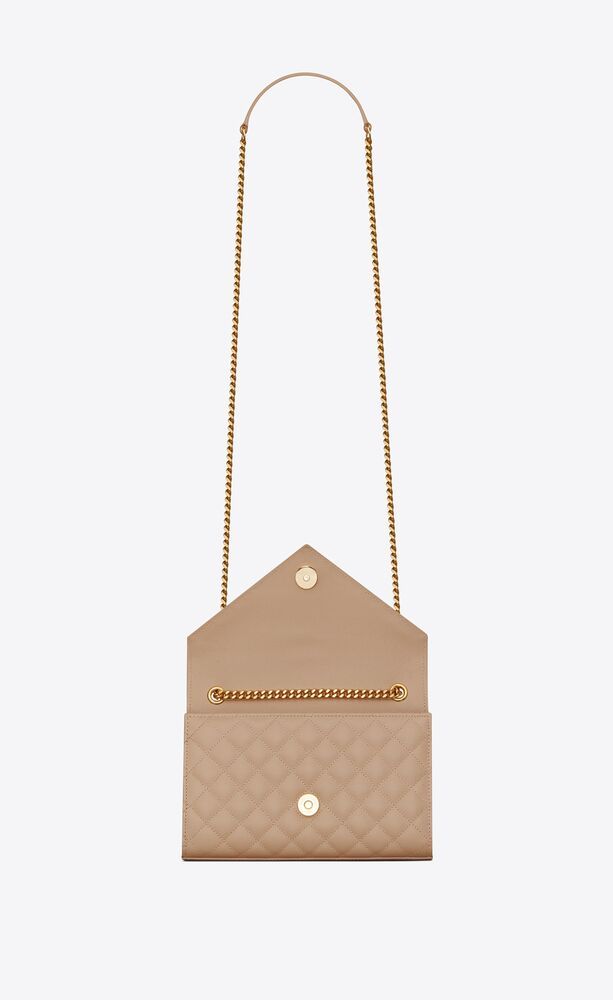 ENVELOPE SMALL IN QUILTED GRAIN DE POUDRE EMBOSSED LEATHER