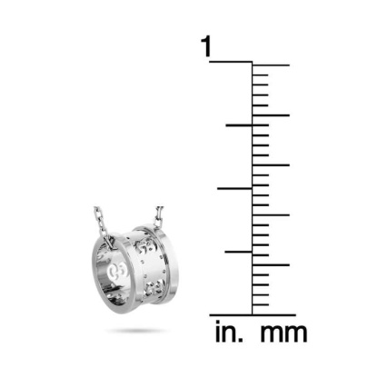 Icon Twirl 18 Karat White Gold Pendant Necklace