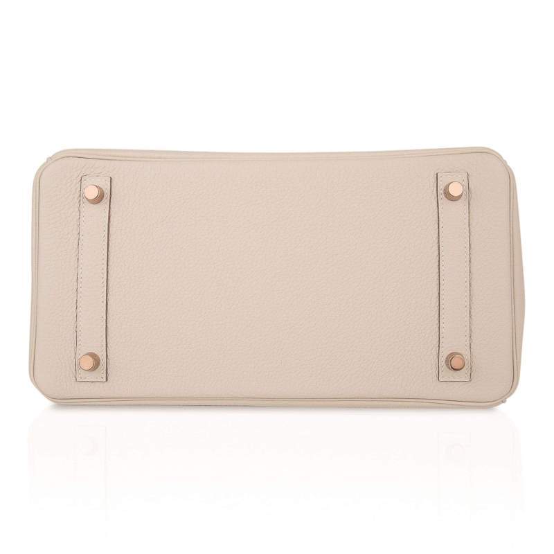 Birkin 30 Bag Craie Togo Leather with Rose Gold Hardware