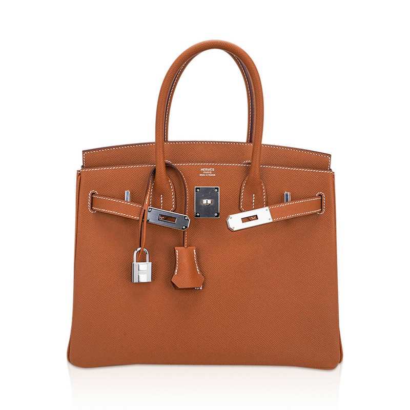 Birkin 30 Bag Gold Epsom Leather with Palladium Hardware