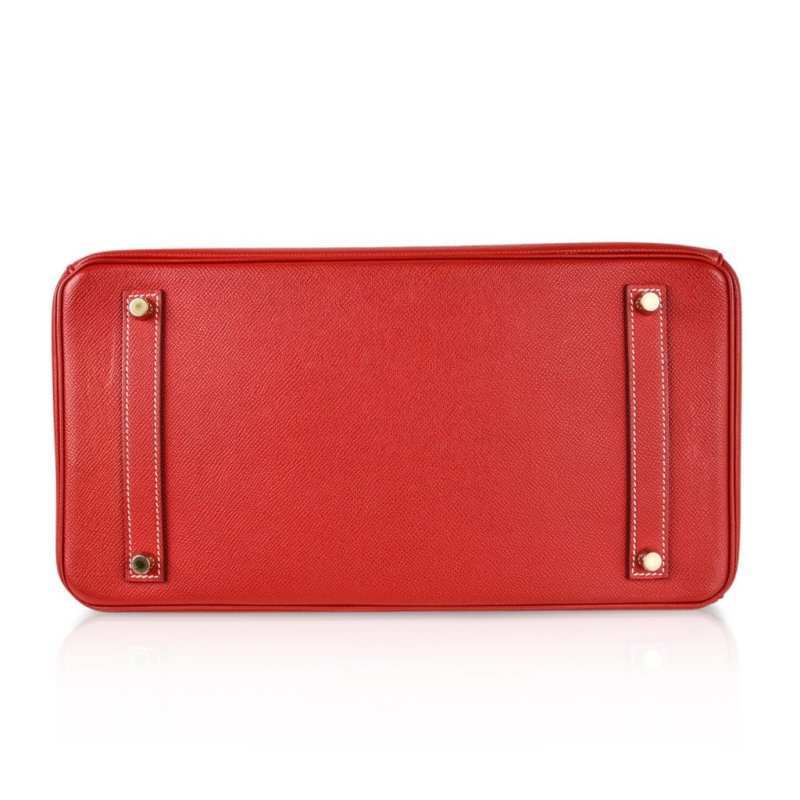 Birkin 35 Bag Rouge Casaque Candy Limited Edition Epsom Gold