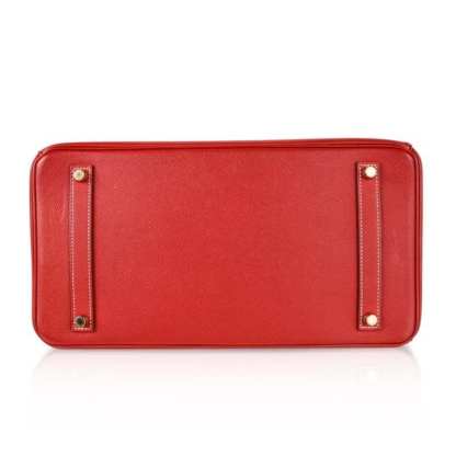 Birkin 35 Bag Rouge Casaque Candy Limited Edition Epsom Gold