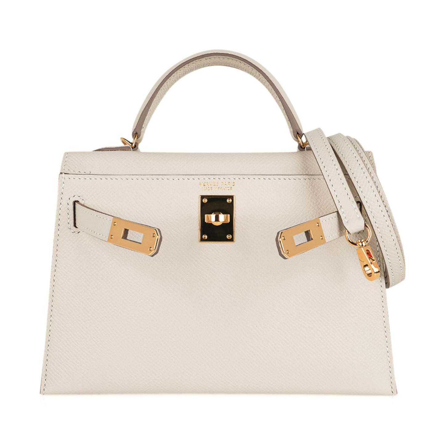 Hermes Kelly 18 Mini Sellier Bag Craie Epsom Leather Gold Hardware