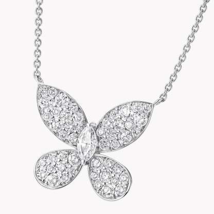 Pavé Butterfly Diamond Pendant