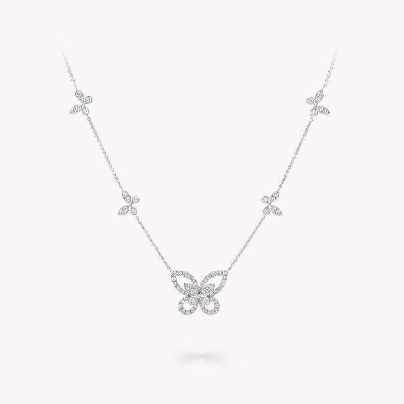 Multi Butterfly Silhouette Diamond Pendant