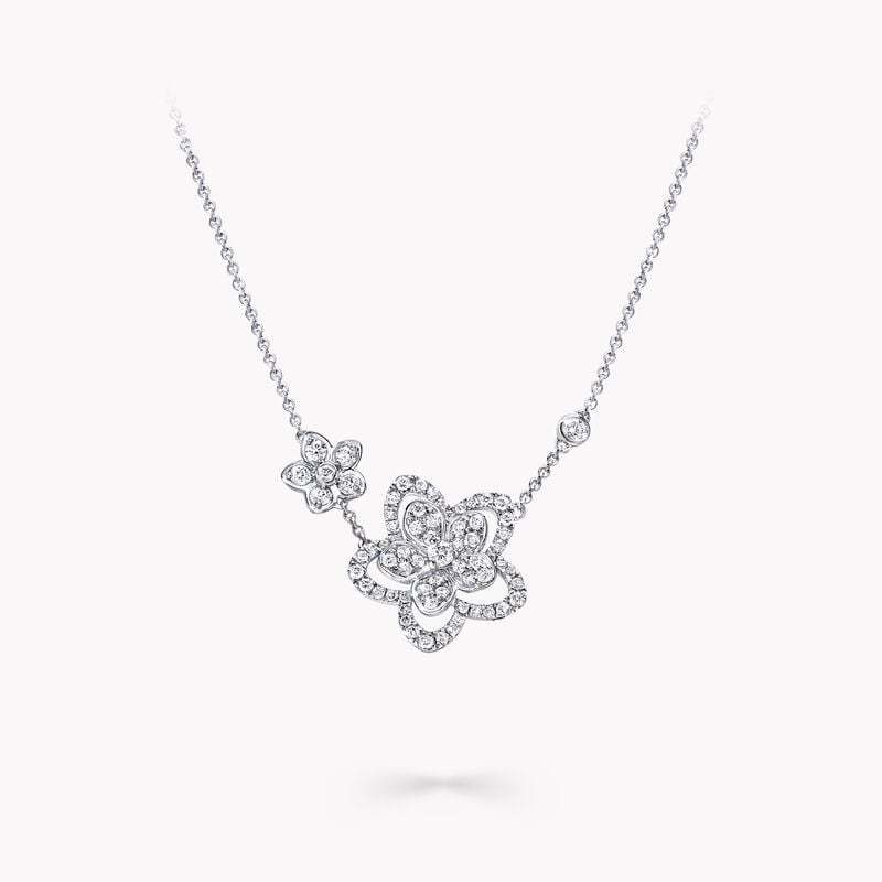 Wild Flower Double Diamond Pendant