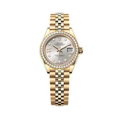 Rothtlex Lady-Datejust Oyster, 28 mm, yellow gold and diamonds, Reference m279138rbr-0002