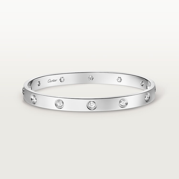 LOVE BRACELET, CLASSIC MODEL, 4 DIAMONDS & LOVE BRACELET, CLASSIC MODEL,10 DIAMONDS