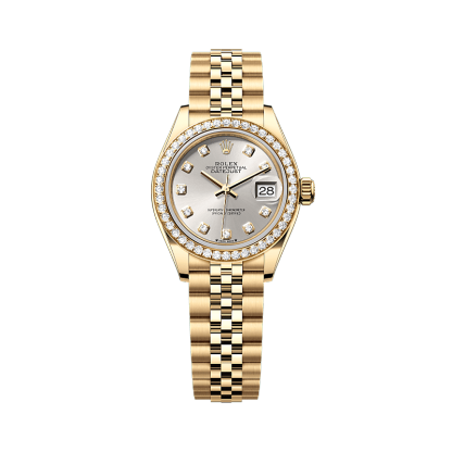 Rothtlex Lady-Datejust, Oyster, 28 mm, yellow gold and diamonds Reference m279138rbr-0020
