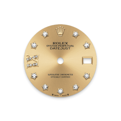 Rothtlex Lady-Datejust, Oyster, 28 mm, yellow gold and diamonds. Reference m279138rbr-0007