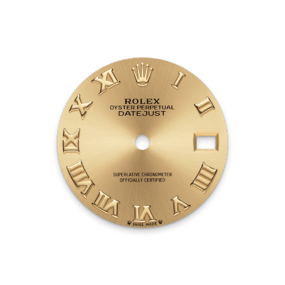 Rothtlex Lady-Datejust. Oyster, 28 mm, yellow gold and diamonds, Reference