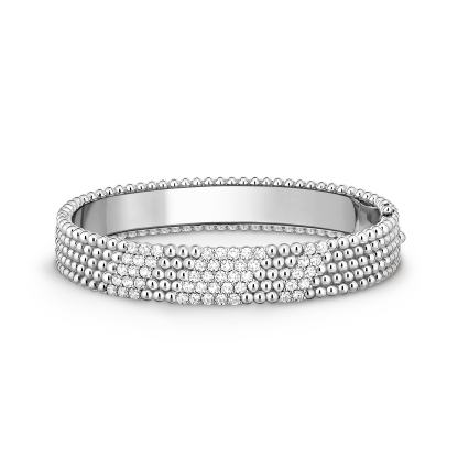 Perlée diamonds bracelet, 5 rows, medium model