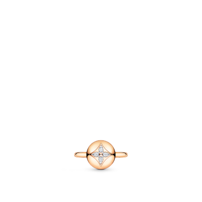 Color Blossom Ring, Pink Gold, White Gold And Diamonds
