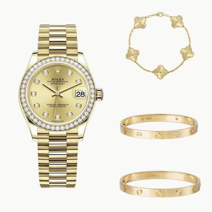4‑Piece Datejust 31– Love, Clover & Diamonds