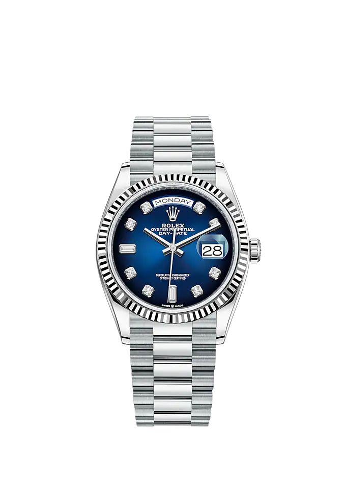 Day-Date, 36mm, Platinum, Ref# 128236-0005