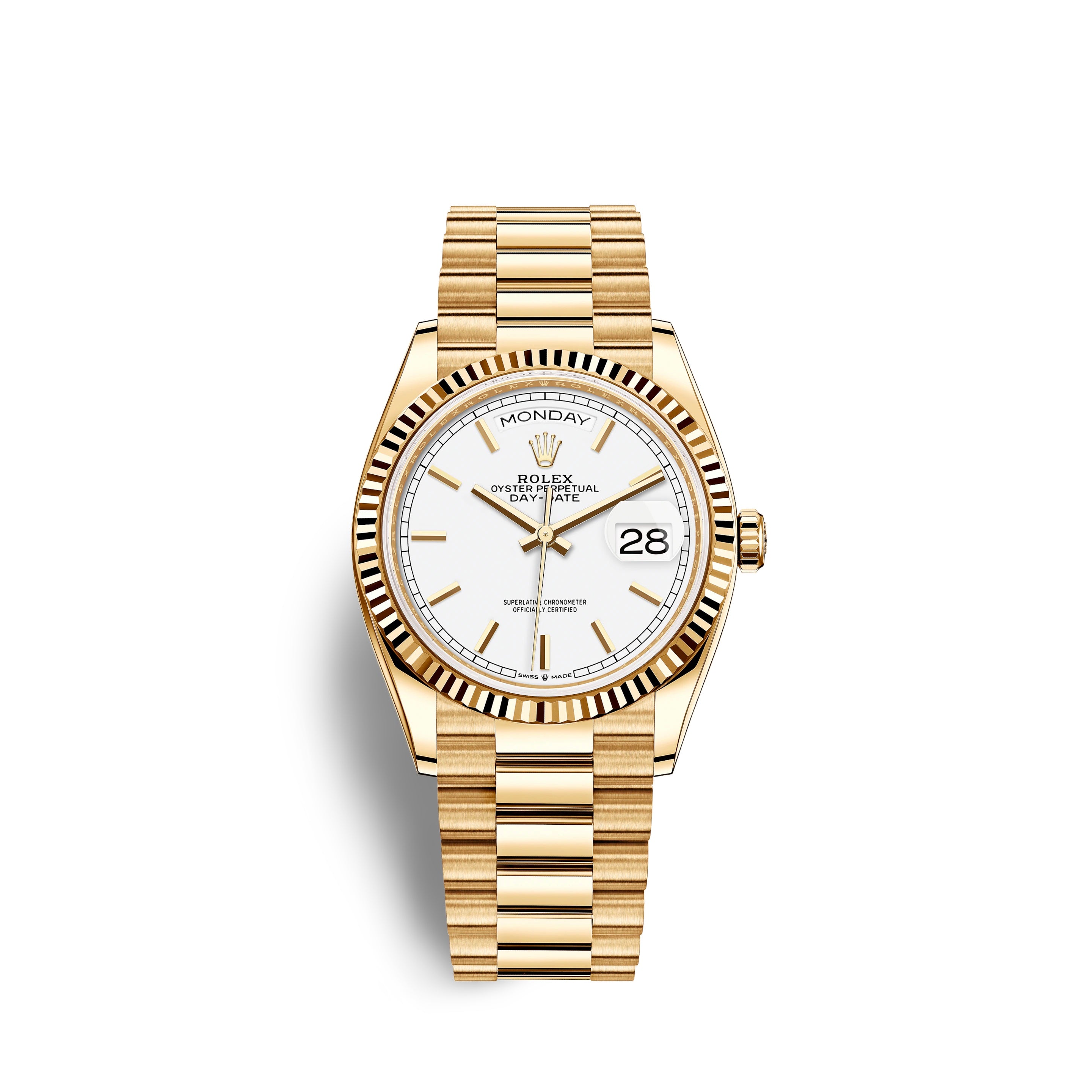 Day-Date, 36mm, 18k Yellow Gold, Ref# 128238-0081
