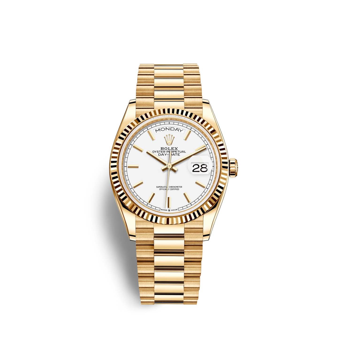 Day-Date, 36mm, 18k Yellow Gold, Ref# 128238-0081