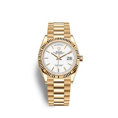 Day-Date, 36mm, 18k Yellow Gold, Ref# 128238-0081